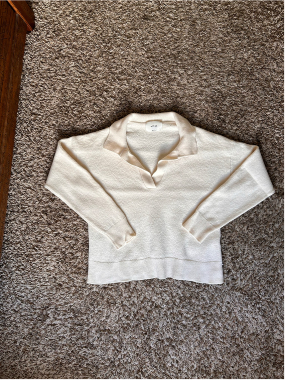 Women's Wilfred Merino Wool V-Neck Sweater White Size L